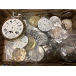 Large quantity of assorted pocket watches and movements and parts etc. including a large base