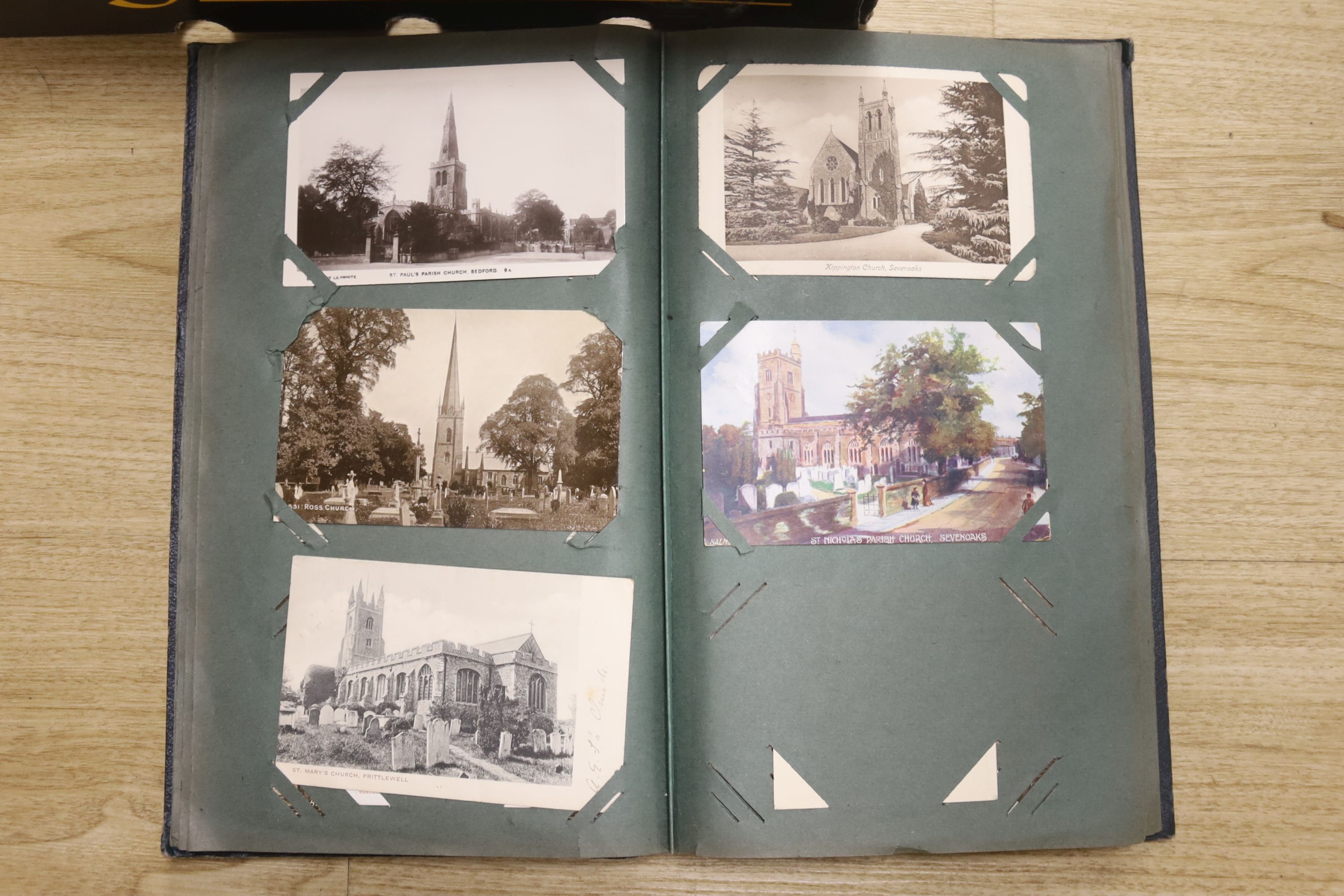 Three photograph albums and loose photos plus three postcard albums and a quantity of European - Image 4 of 9