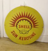A Shell Sun Kerosine sign, diameter 63cm