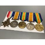 Two WW1 medal groups awarded to brothers G & R Burch;Lieut. George Burch, 40974, 1st Bn.