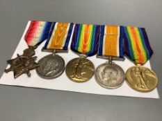 Two WW1 medal groups awarded to brothers G & R Burch;Lieut. George Burch, 40974, 1st Bn.