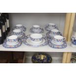 An Art Deco 'Gay' Grosvenor china "Gray Rainbow" teaset