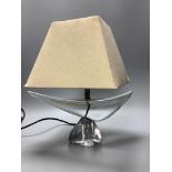 A Daum abstract glass table lamp