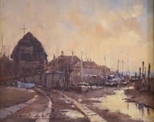 Sydney Foley AROI RMSA (1916-2010), oil on board, 'Early morning Bosham', signed, 24 x 29cm