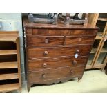 A George IV mahogany chest, width 109cm, depth 55cm, height 115cm