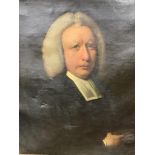 Early 19th century English School, oil on canvas, Portrait of a clergyman, 75 x 62cm