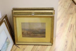 William Leighton Leitch (1804-1883), three watercolours, Assorted landscapes, initialled, largest 28