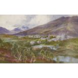 Thomas Greenhalgh (1848-1906), watercolour, View of a Scottish town, 49 x 74cm