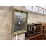 A rectangular giltwood and gesso wall mirror, width 59cm, height 74cm