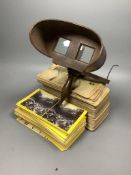 A stereoscopic viewer and Boer war slides etc