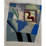 Stephen Bartlett (1942-), screenprint, 'Winter', signed, 110/150, overall 54 x 47cm and Hazel Morris