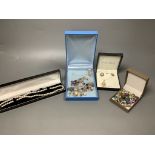 Mixed jewellery including silver necklace, brooch, rings etc.