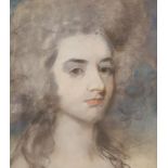 Attributed to John Russell (1745-1806), pastel, Portrait of a lady believed to be Charlotte Sophia