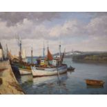 Saulin (French 20th century), oil on canvas, 'Treboul (Finiestere)', signed, 45 x 54cm44.5 x 53.5cm