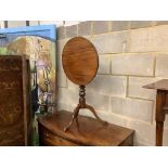 A Victorian mahogany circular tilt top tea table, 53cm diameter, height 70cm