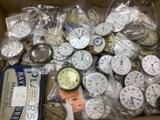 A collection of assorted pocket watch movements and parts including Longines, Audemars Freres and