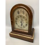 A German oak mantel clock34cm