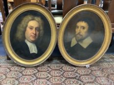 Late 18th century English School, pair of oils on canvas, Portraits of 'Pope Ismael' and a