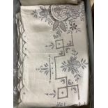 A quantity of Chinese embroidered linen