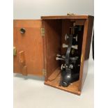 A Beck, London cased microscope