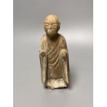 A Japanese polychrome wood figure, probably 14th / 16th century, height 20cm