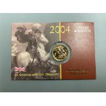 An Elizabeth II gold sovereign, Royal Mint issue - St. George and the Dragon, 2004.