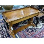 A Victorian walnut wash stand, width 114cm, depth 50cm, height 75cm