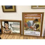 Two framed film posters: Breakfast and Tiffanys and Gone with The Wind