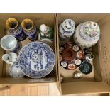 A quantity of mixed Chinese ceramics and metalware