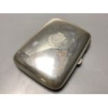 A late Victorian silver cigar case, Joseph Gloster, Birmingham, 1900, 12.1 cm, gross 5 oz.