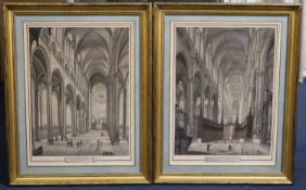 Auguste Joron (fl.c.1820)Cathedral interiorspair of watercolours en grisaillesigned in the margin44