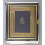 A fine Victorian illuminated calligraphic presentation ledger,awarded to Mr Thomas Lawrie of