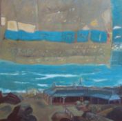 § Harold Mockford (1932-)Curtain over Birling Gap, 1997Oil on board91 x 91 cm.