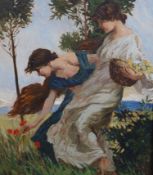 Percy Lancaster (1878-1951)'The Sisters'oil on wooden panelsigned60 x 49cm