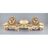 A Chamberlain & Co. Worcester ‘Bengal Tiger’ or ‘Dragons in Compartments’ part tea set, c.1840,each