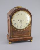 A Regency mahogany cased twin fusee bracket clock, Thomas Maughan, London,the 8" dial with black