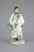 A Russian porcelain figure of a fashionable Chinese lady, Lomonosov factory, early 20th century,her