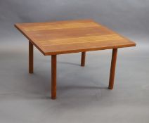 Hans Wegner for Andreas Tuck, a Danish teak coffee table,the square top stamped to underside,