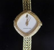 A lady's 18ct gold Audemars Piguet gold manual wind dress watch,on integral Audemars Piguet 18ct