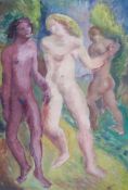 § Blair Hughes-Stanton (1902-1981)Nudes in a gardenpencil and gouache on papersigned and dated '