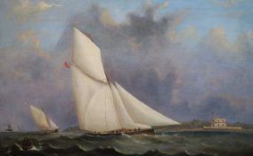 Arthur Wellington Fowles (1815-1883)The Yacht ‘Iris’Oil on canvas laid on boardSigned and dated