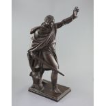 After Christian Daniel Rauch (1777-1857) a large 19th century bronze figure of Field Marshall
