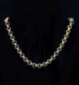 A Georgian gold cannetille work circular link choker necklace,41cm, 35.3 grams