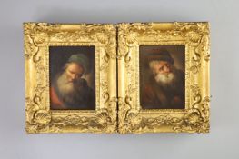 Christian Wilhelm Ernest Dietrich (1712-1774)Portraits of bearded menOil on wooden panel (2)11.5 x
