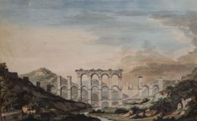 Giovanni Batista Borra (1712-1786)A view of the Roman aqueduct near Mytilene of the Island of