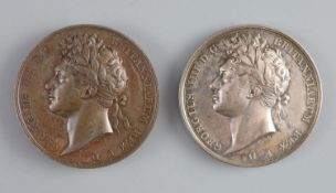 British Medals, George IV, Coronation 1821, the official silver and copper medals, by Benedetto