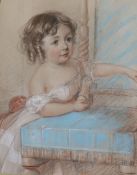 Charles Landseer (1799-1879)Portrait of 'Bessie, Maud, three and a half years'pastellabel verso30.5