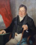 Attributed to Benjamin Marshall (1767-1848)Portrait of a seated portly gentleman, by repute, Samuel