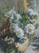 § Dorothea Sharp, RBA, ROI (1874-1955)White FlowersOil on cardSigned and inscribed verso45 x 33.5