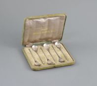 A cased set of six George V Arts & Crafts silver teaspoons, by the Keswick School of Industrial